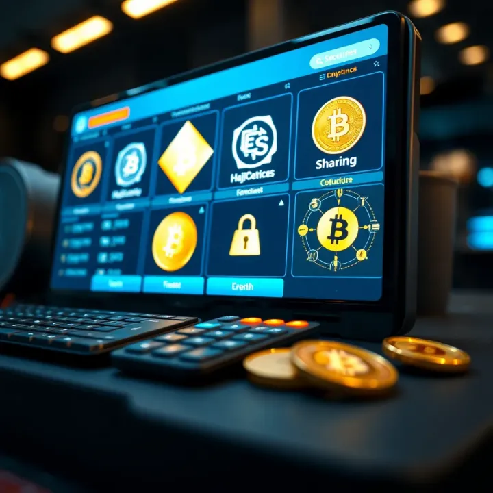 Digital wallet interface displaying various cryptocurrencies with security icons