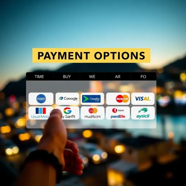 Graphic showing various payment methods available for South African traders on Easy Markets