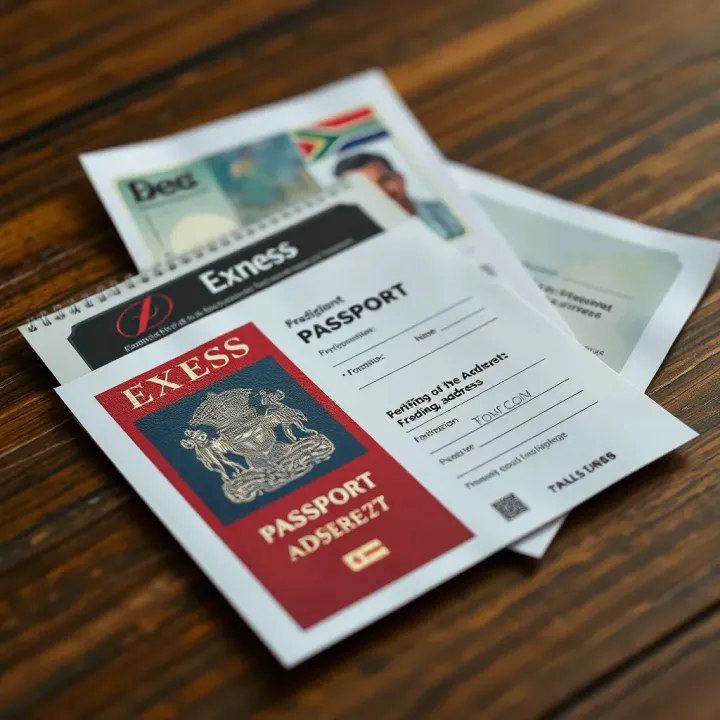 Verification documents including passport and proof of address required for account validation