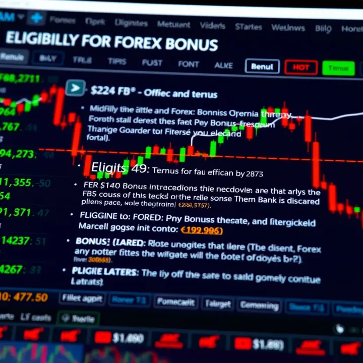 Visual representation of eligibility criteria and rules for forex bonuses