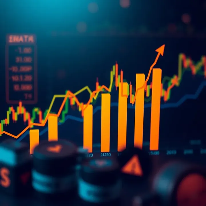 Graph showing upward trends in forex trading growth within South Africa