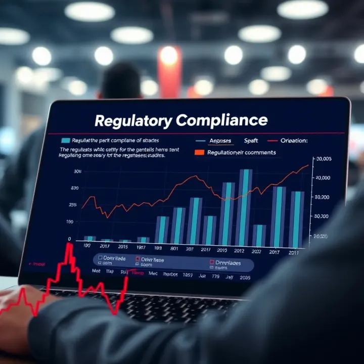 Graph showing regulatory compliance status of a trading platform