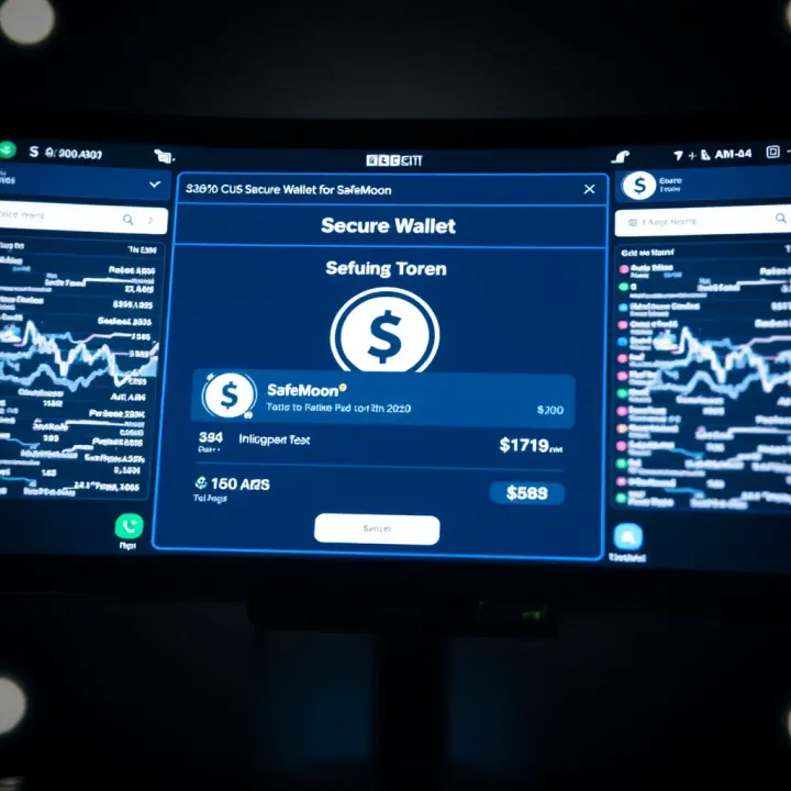Secure cryptocurrency wallet interface showing SafeMoon token details