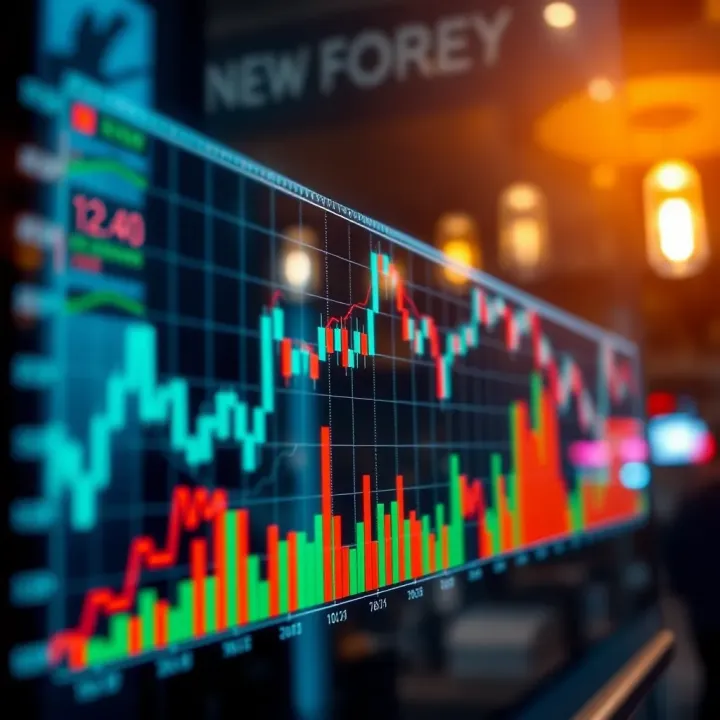 Impact of New York Forex Session on Market Volatility and Trading Volume Graph showing increased market volatility and trading volume during New York forex session