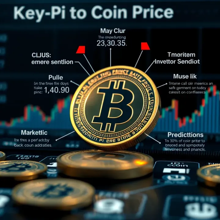 Visual representation of factors influencing Pi Coin's price including market dynamics and investor sentiment