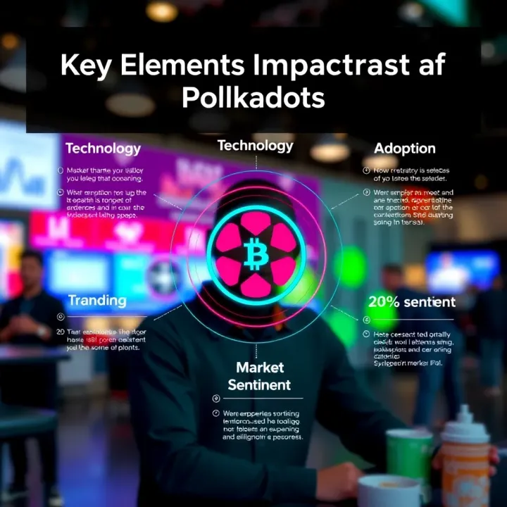 Visual representation of key factors influencing Polkadot's value including technology, adoption, and market sentiment