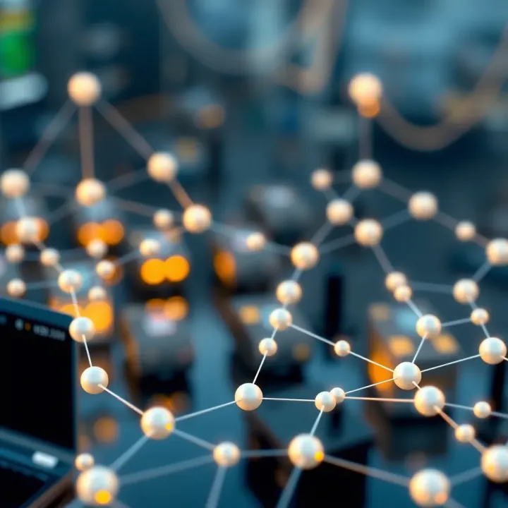 Digital representation of blockchain technology with interconnected nodes symbolizing Ripple network
