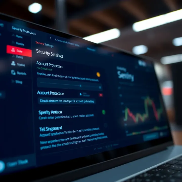 Security settings panel showing customizable options for account protection in RoboForex platform