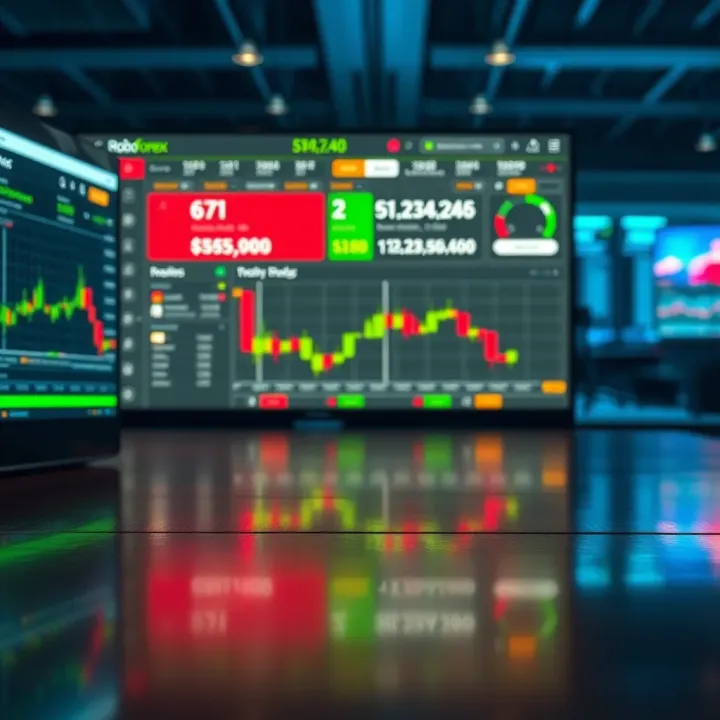Visual representation of trading platforms and leverage options available with Roboforex accounts