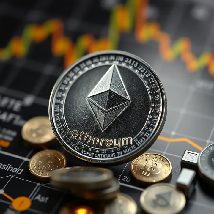 Conceptual illustration of digital currency with South African map highlighting investment strategy