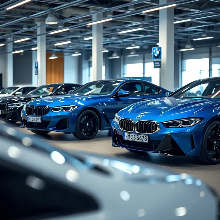 BMW Vehicles Demonstrating Cutting-Edge Design Luxury BMW cars displayed highlighting automotive innovation