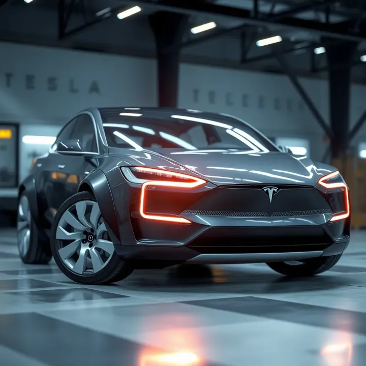 Innovative Tesla Electric Vehicle Design and Technology Futuristic Tesla electric car design showcasing advanced technology and sleek body