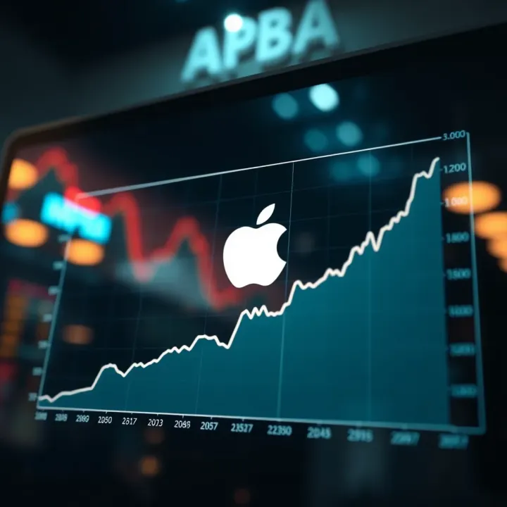 Graph showing Apple's market capitalisation growth over time