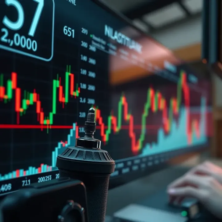 Chart showing asset price movements with highlighted binary investment time frame