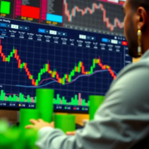 Illustration of financial market charts showing options trading trends and analysis