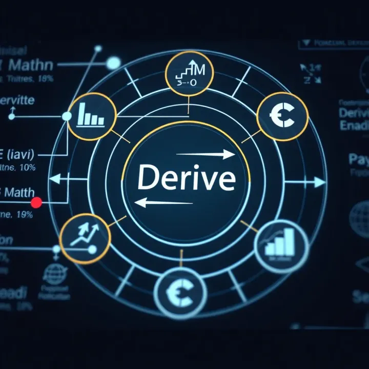 Applications of Derivatives in Physics and Economics Diagram showing applications of derivatives in physics and economics with symbols for growth and motion