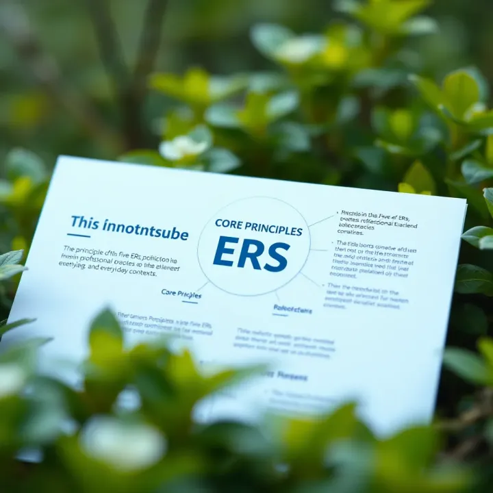 Diagram illustrating the core principles of the five ERs within professional and everyday contexts
