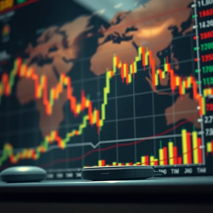 Graph showing the movement of forex indices influenced by various global economic factors