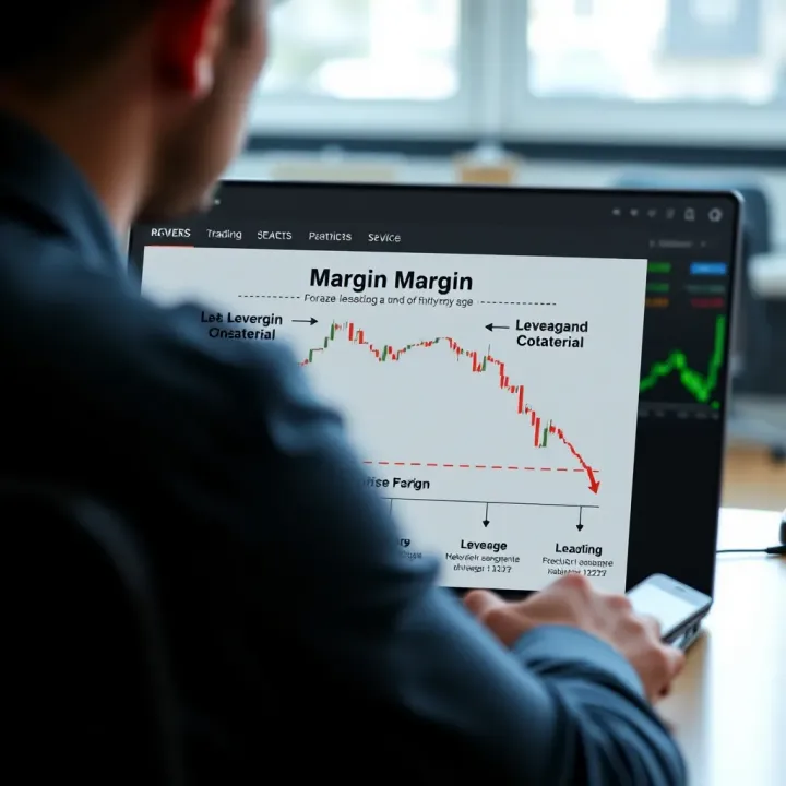 Diagram illustrating the concept of margin in forex trading showing leverage and required collateral