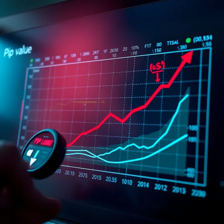 Graph illustrating pip value variations and their impact on forex trade profitability