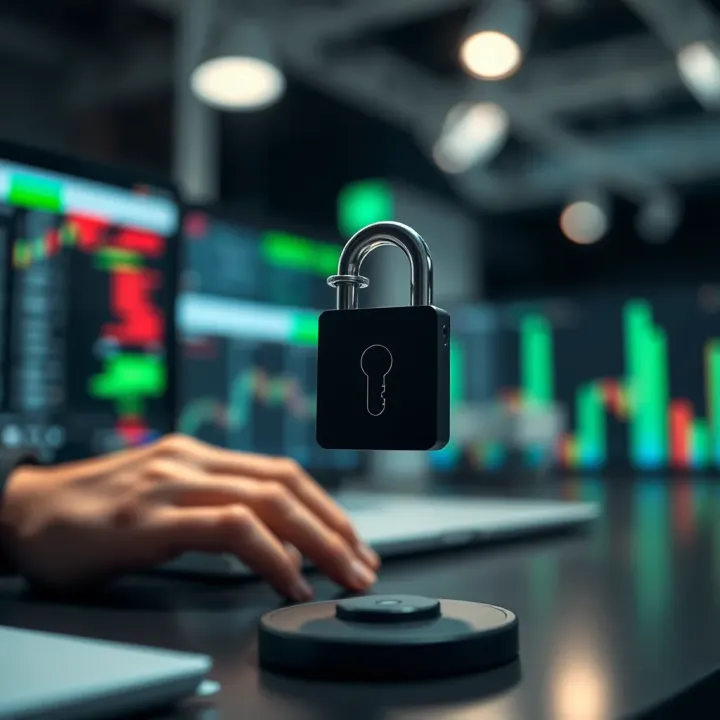Visual representation of a digital license key activation for Robotrader software
