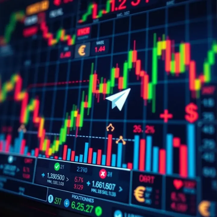 Visual Depiction of Forex Market Data and Currency Trends Abstract representation of financial charts and currency symbols illustrating Forex trading insights